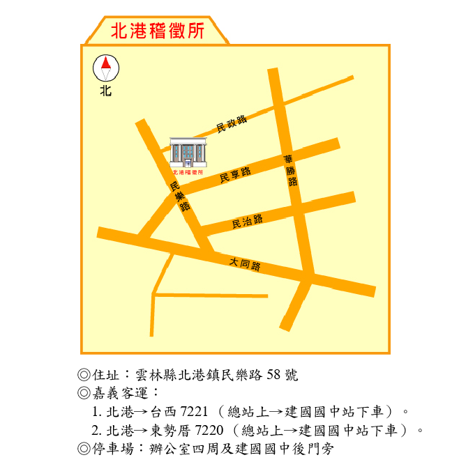 北港稽徵所地圖